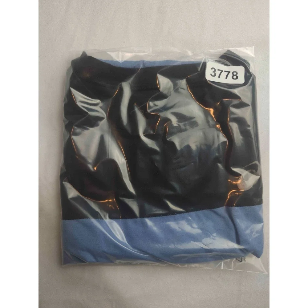 ASICS T-Shirt Mens M Blue Black Performance Tee Sportswear Athleisure Gym Run
